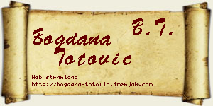 Bogdana Totović vizit kartica